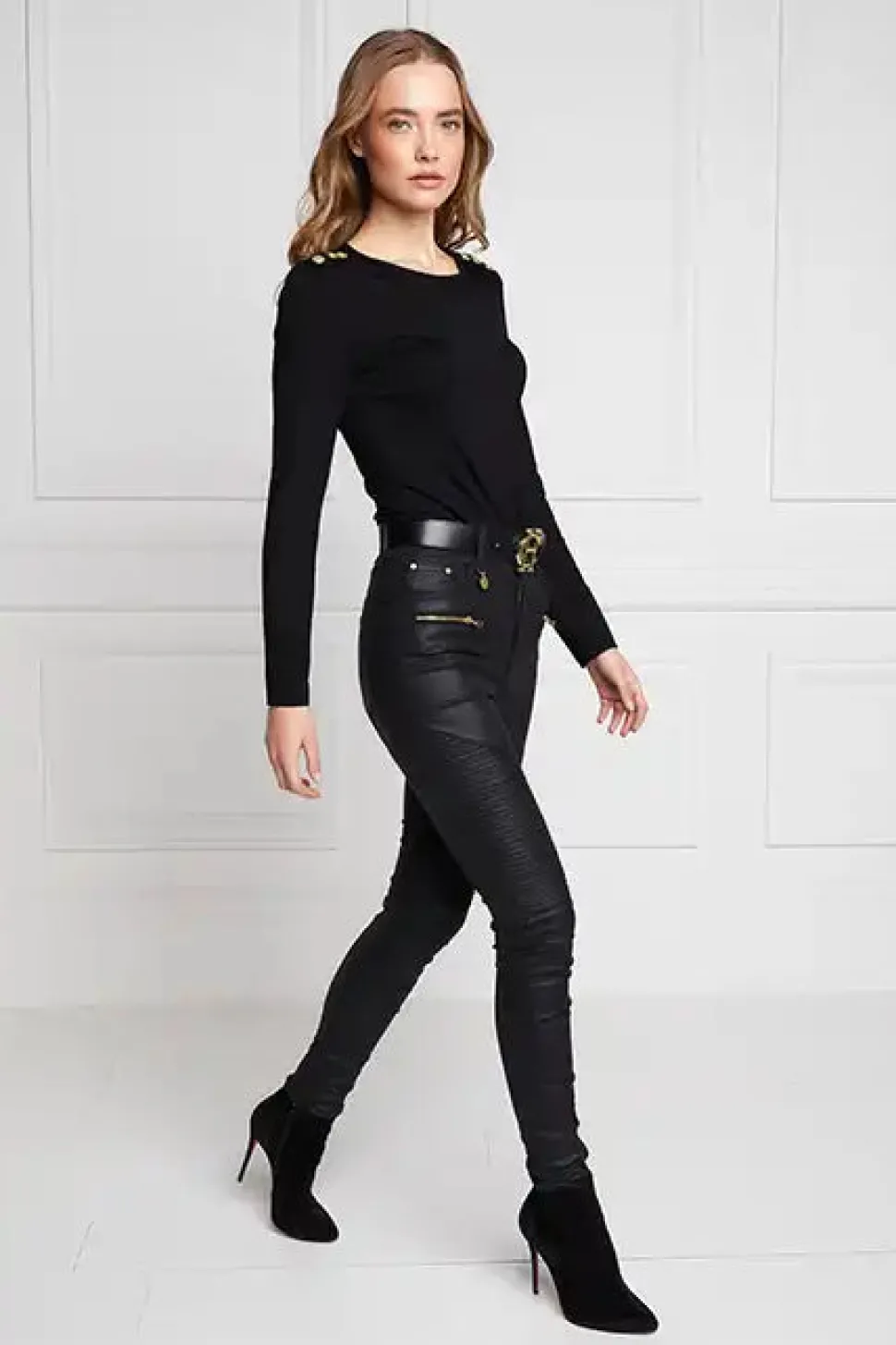 Coated Biker Jean