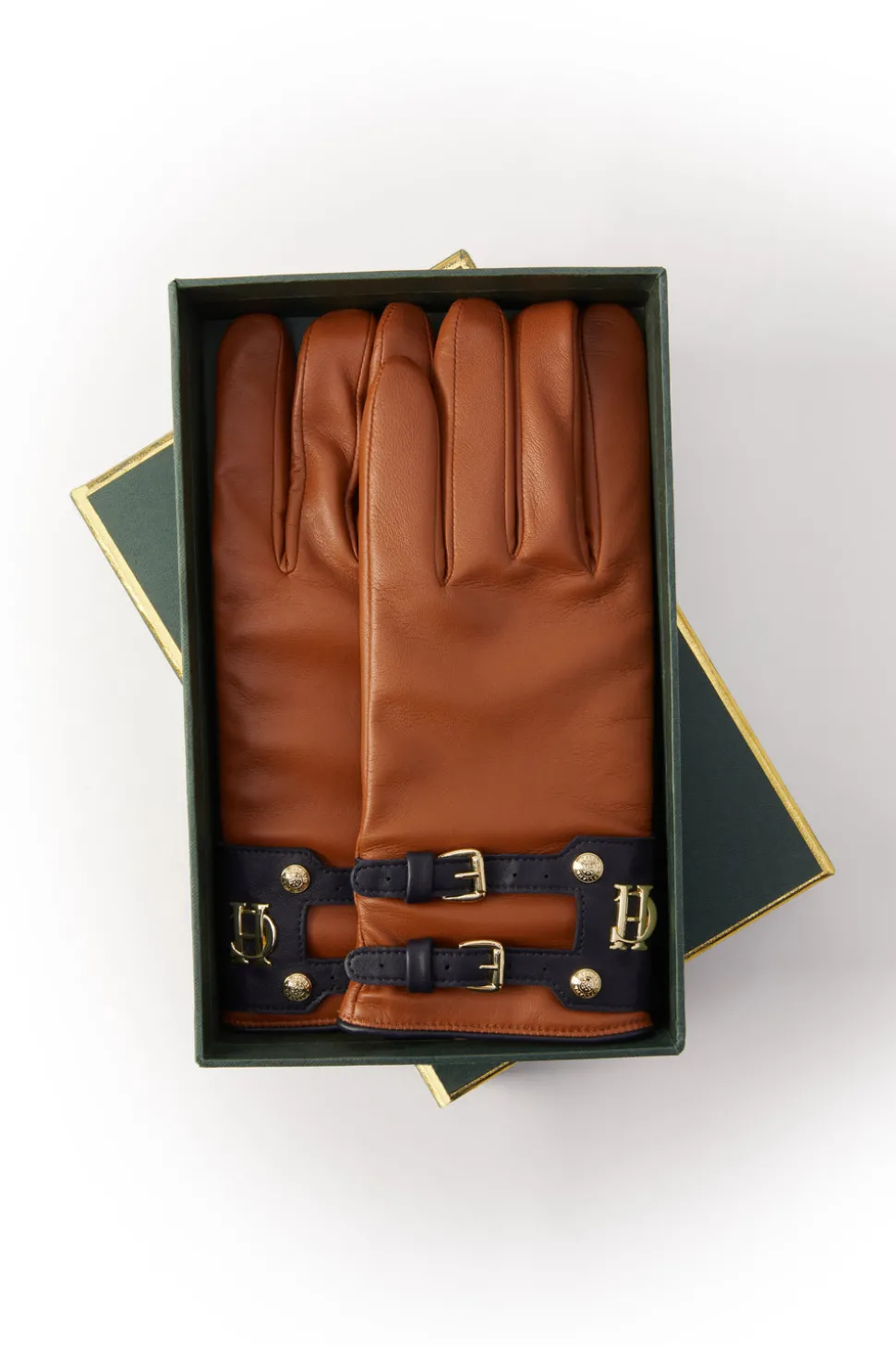Contrast Leather Gloves