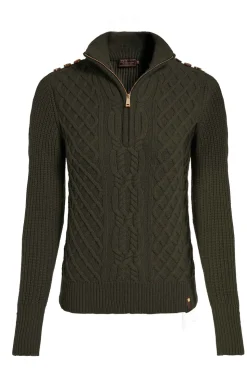 Country Cable Quarter Zip Knit