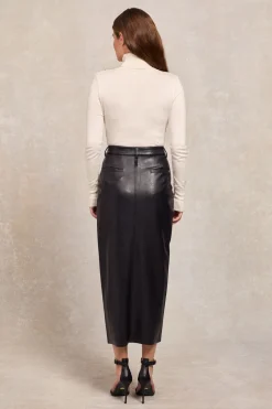 Faux Leather Maxi Skirt
