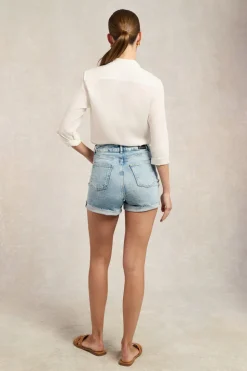 High Rise Denim Short