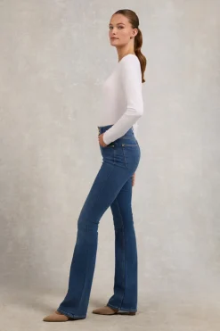 High Rise Flared Jean