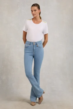 High Rise Flared Jean