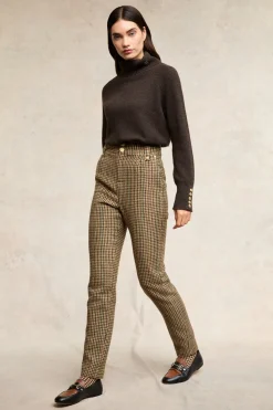High Waisted Peg Trouser