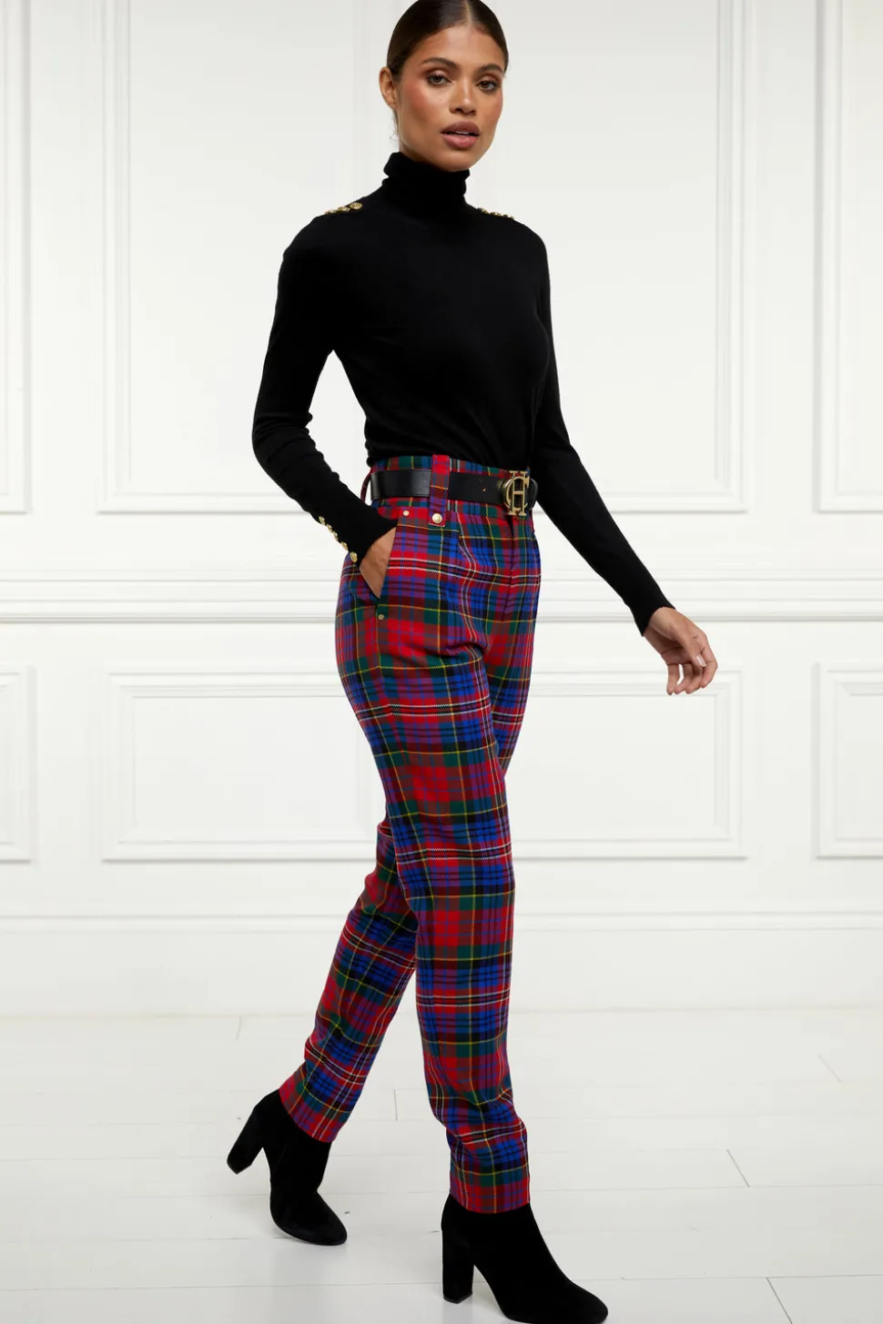 High Waisted Peg Trouser