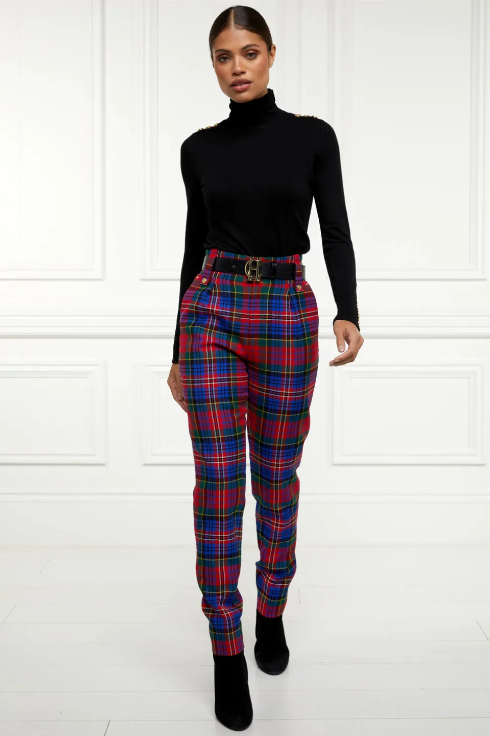 High Waisted Peg Trouser