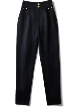 High Waisted Peg Trouser