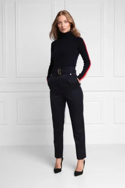 High Waisted Peg Trouser
