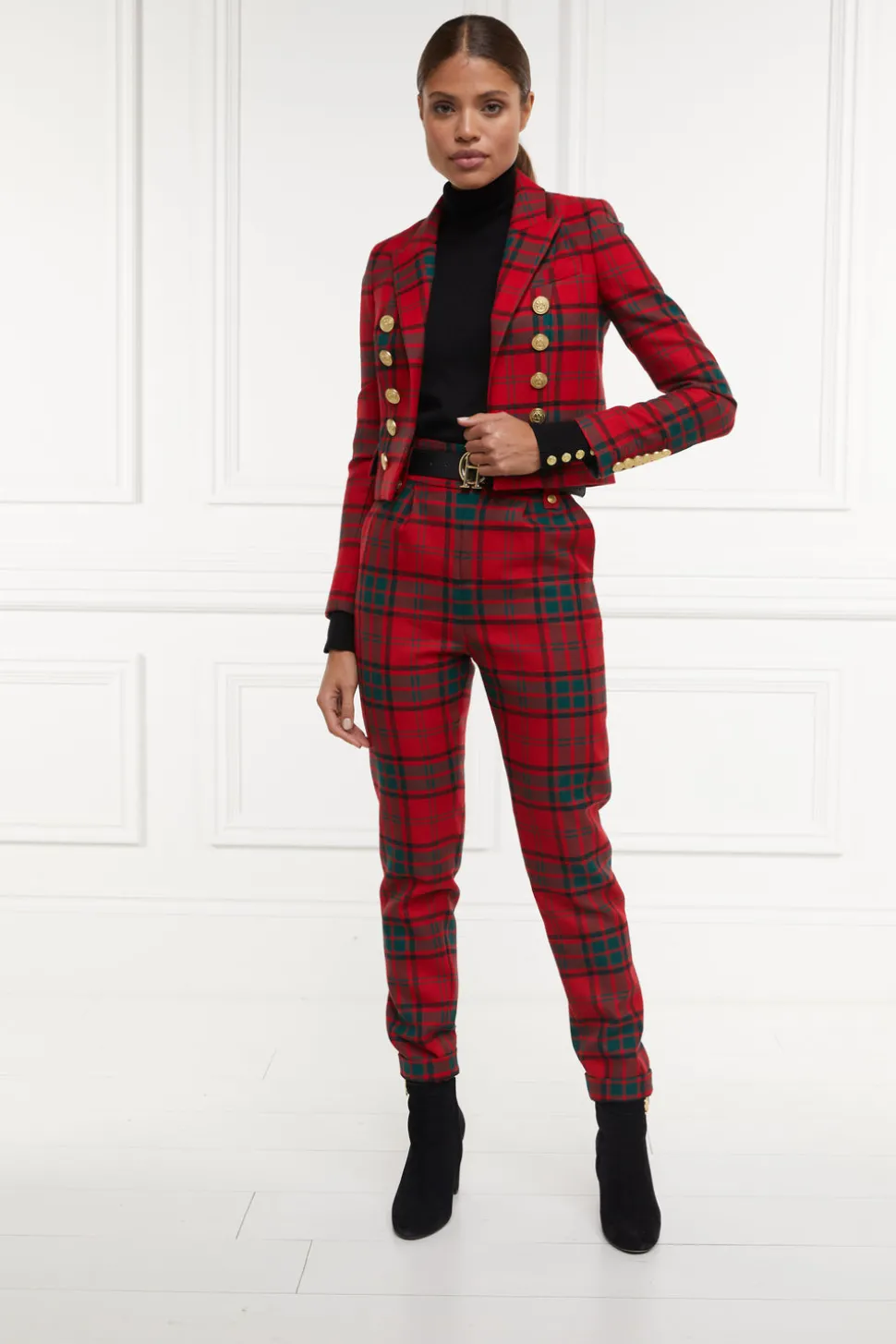 High Waisted Peg Trouser