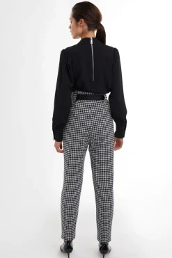High Waisted Peg Trouser