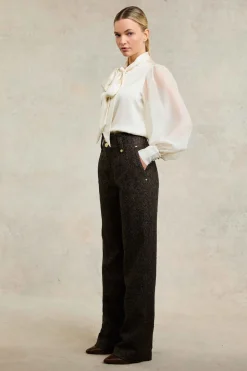 High Waisted Straight Trouser