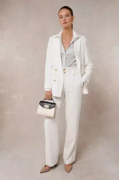 High Waisted Straight Trouser