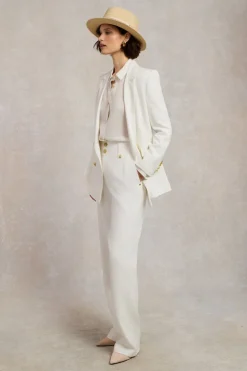 High Waisted Straight Trouser