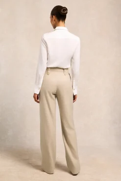 High Waisted Straight Trouser