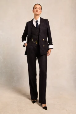 High Waisted Straight Trouser