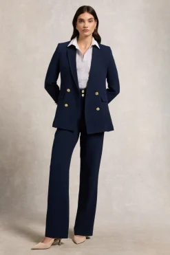 High Waisted Straight Trouser