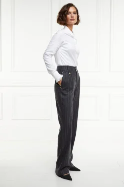 High Waisted Straight Trouser