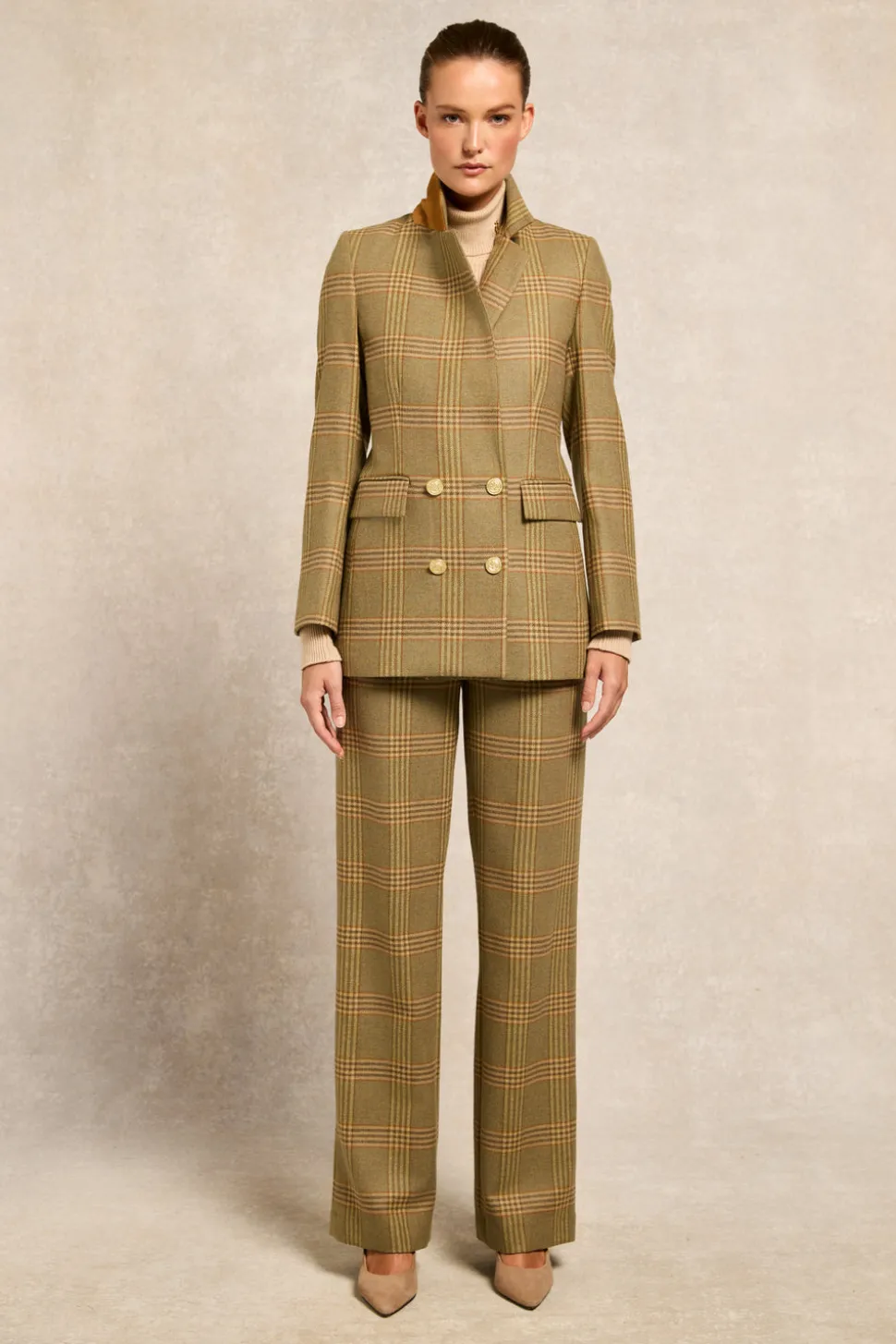 High Waisted Straight Trouser