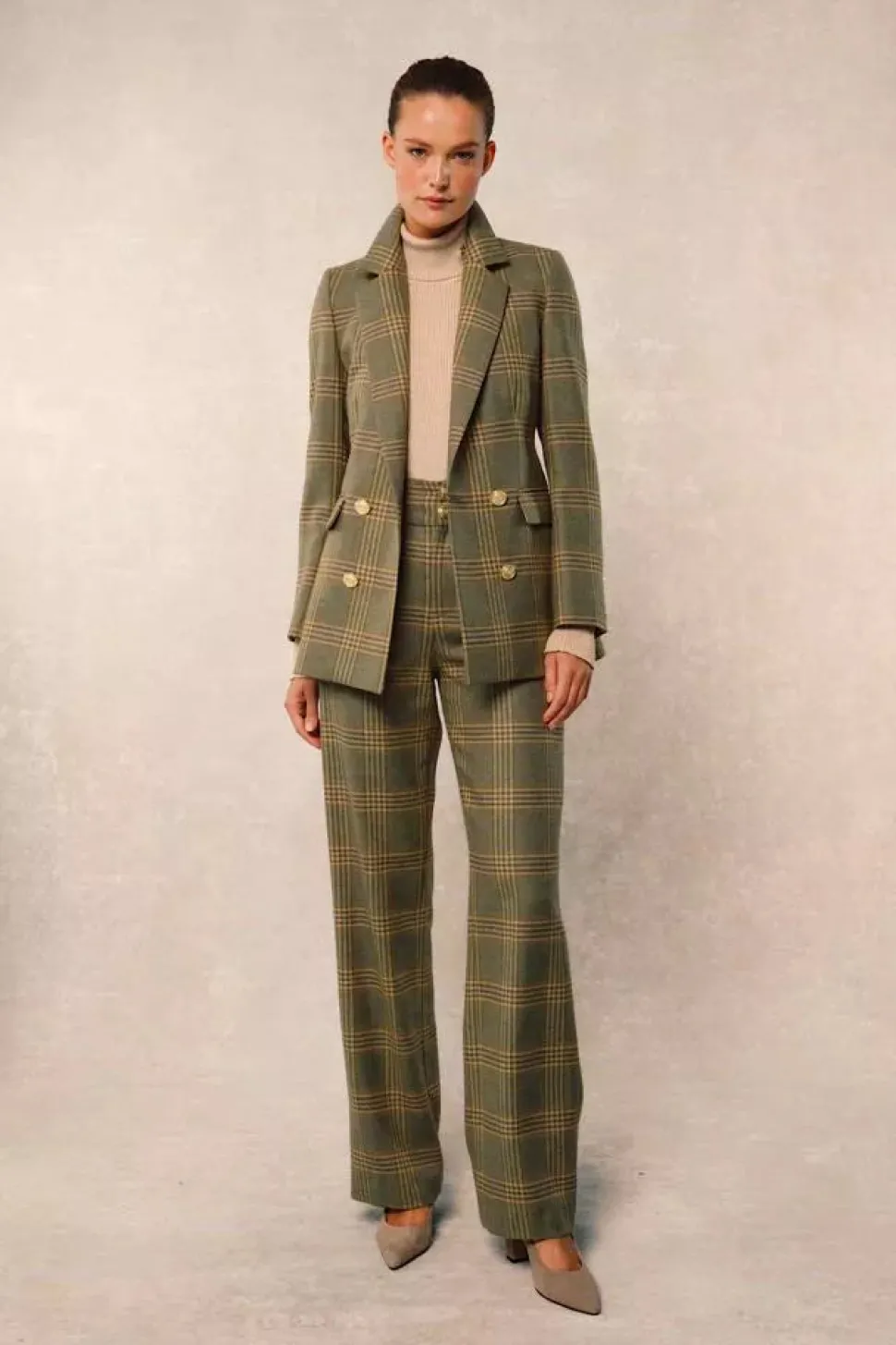 High Waisted Straight Trouser