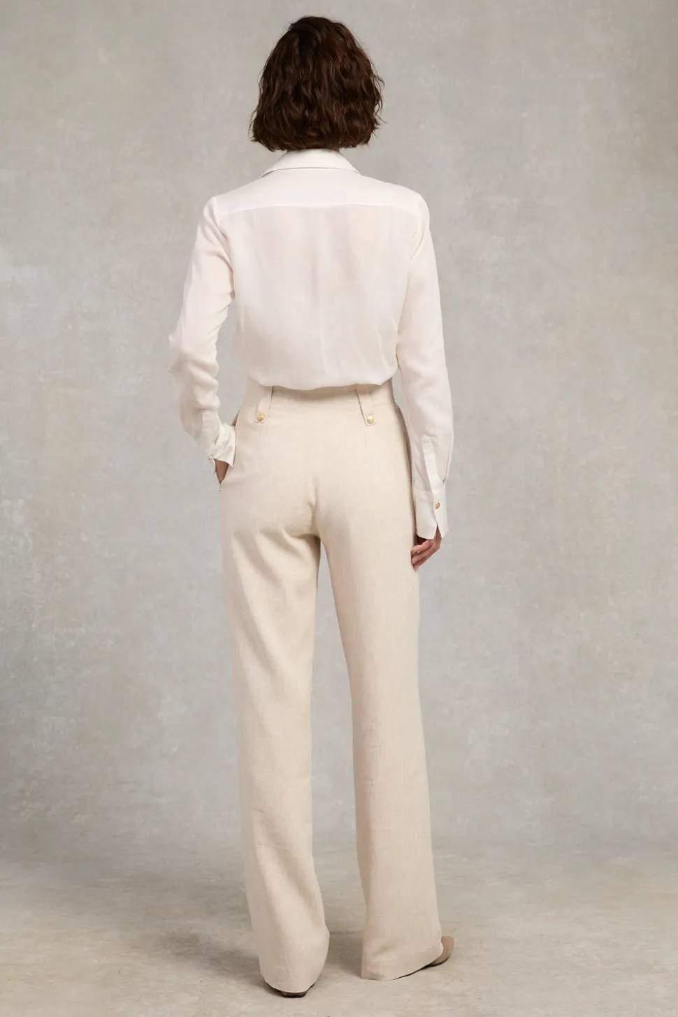 High Waisted Straight Trouser