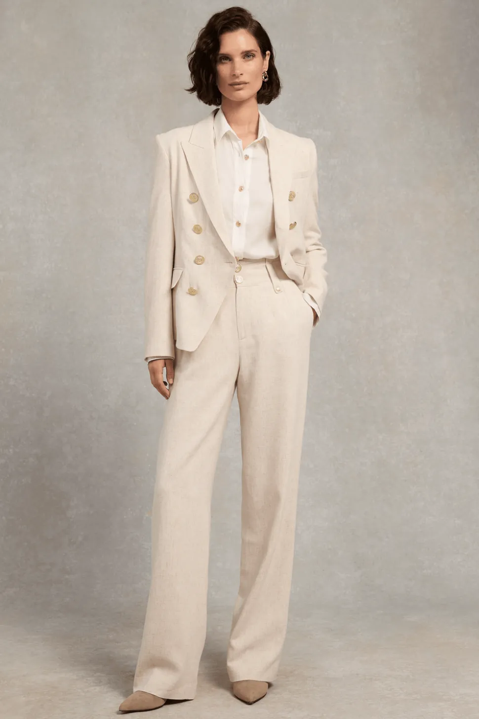 High Waisted Straight Trouser