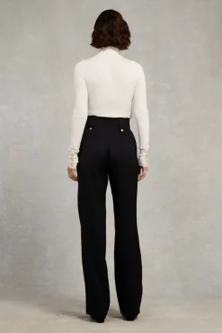 High Waisted Straight Trouser