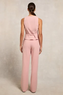 High Waisted Straight Trouser