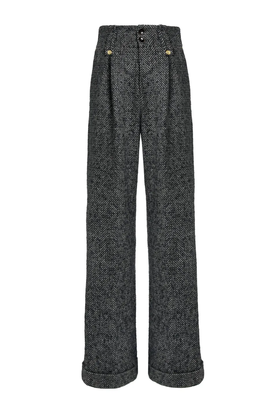 High Waisted Wide Leg Trouser