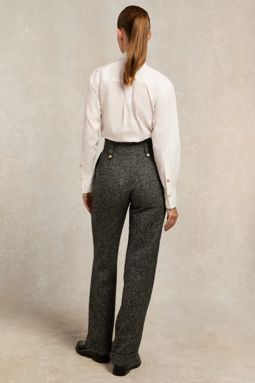 High Waisted Wide Leg Trouser