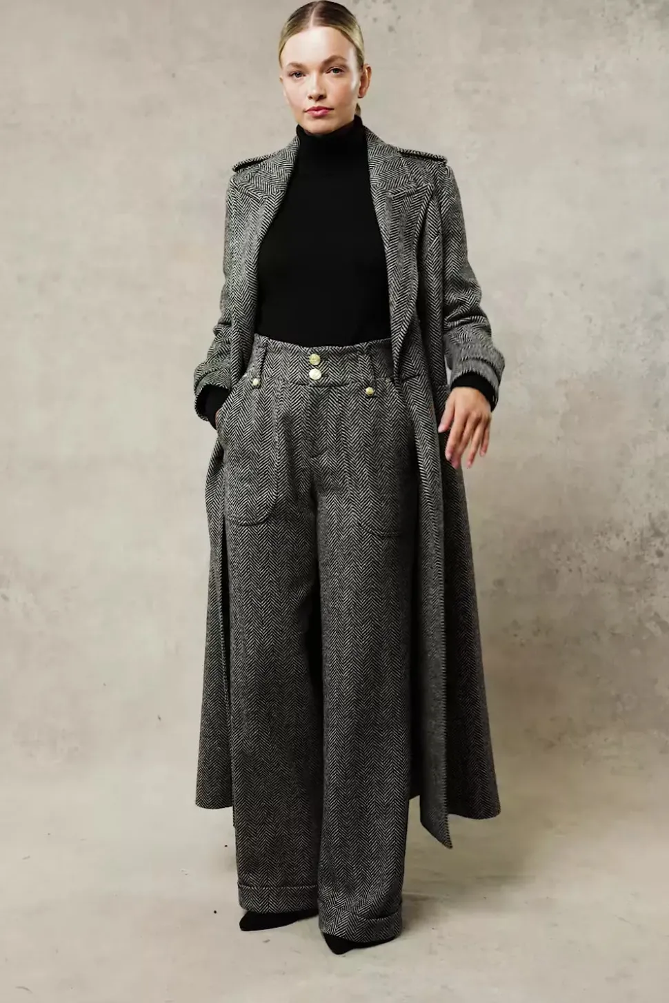 High Waisted Wide Leg Trouser