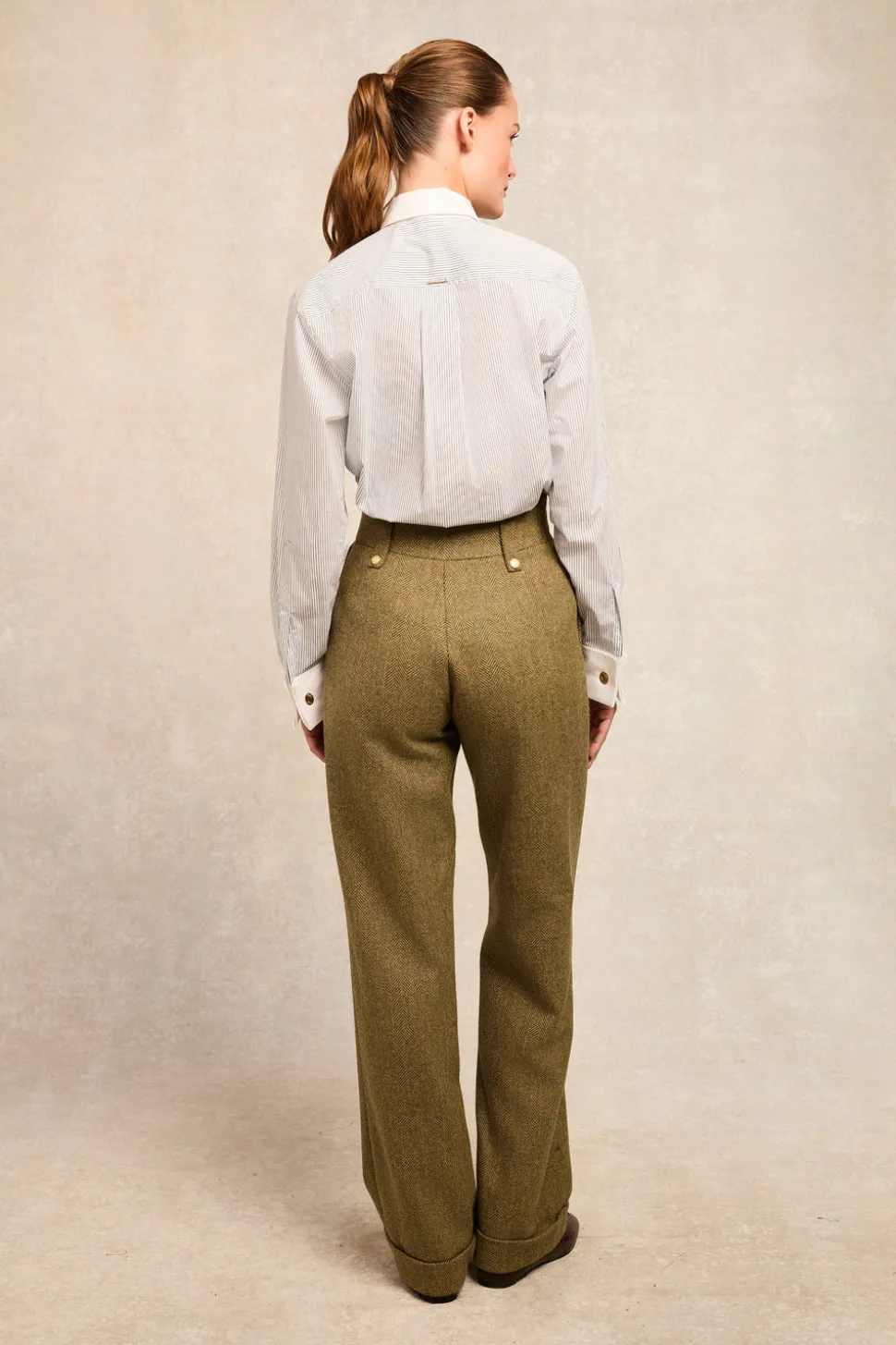High Waisted Wide Leg Trouser