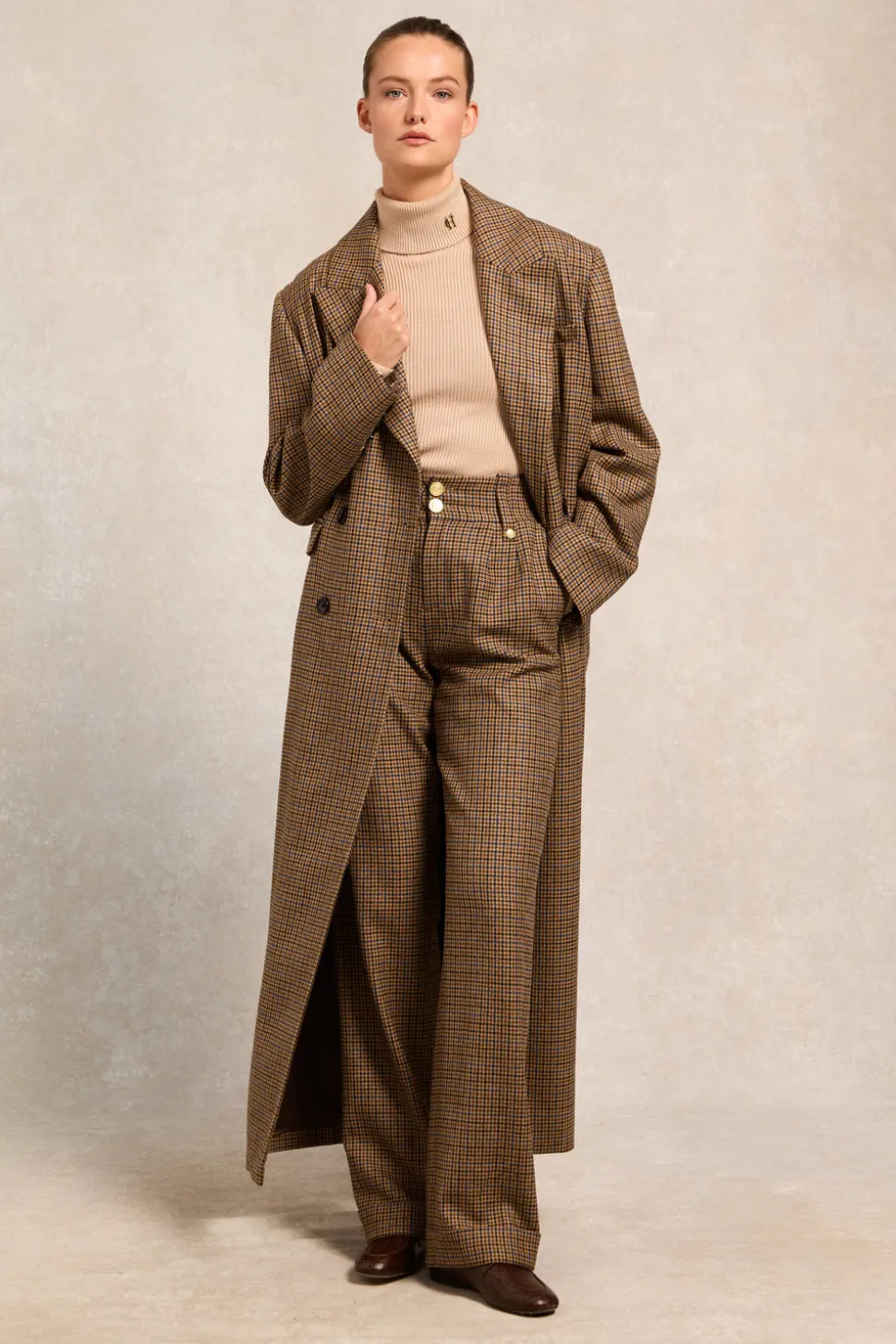 High Waisted Wide Leg Trouser