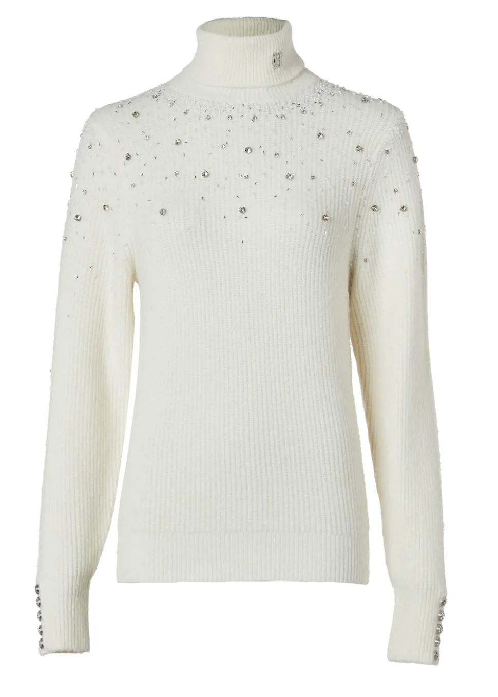 Kelsie Rib Embellished Roll Neck