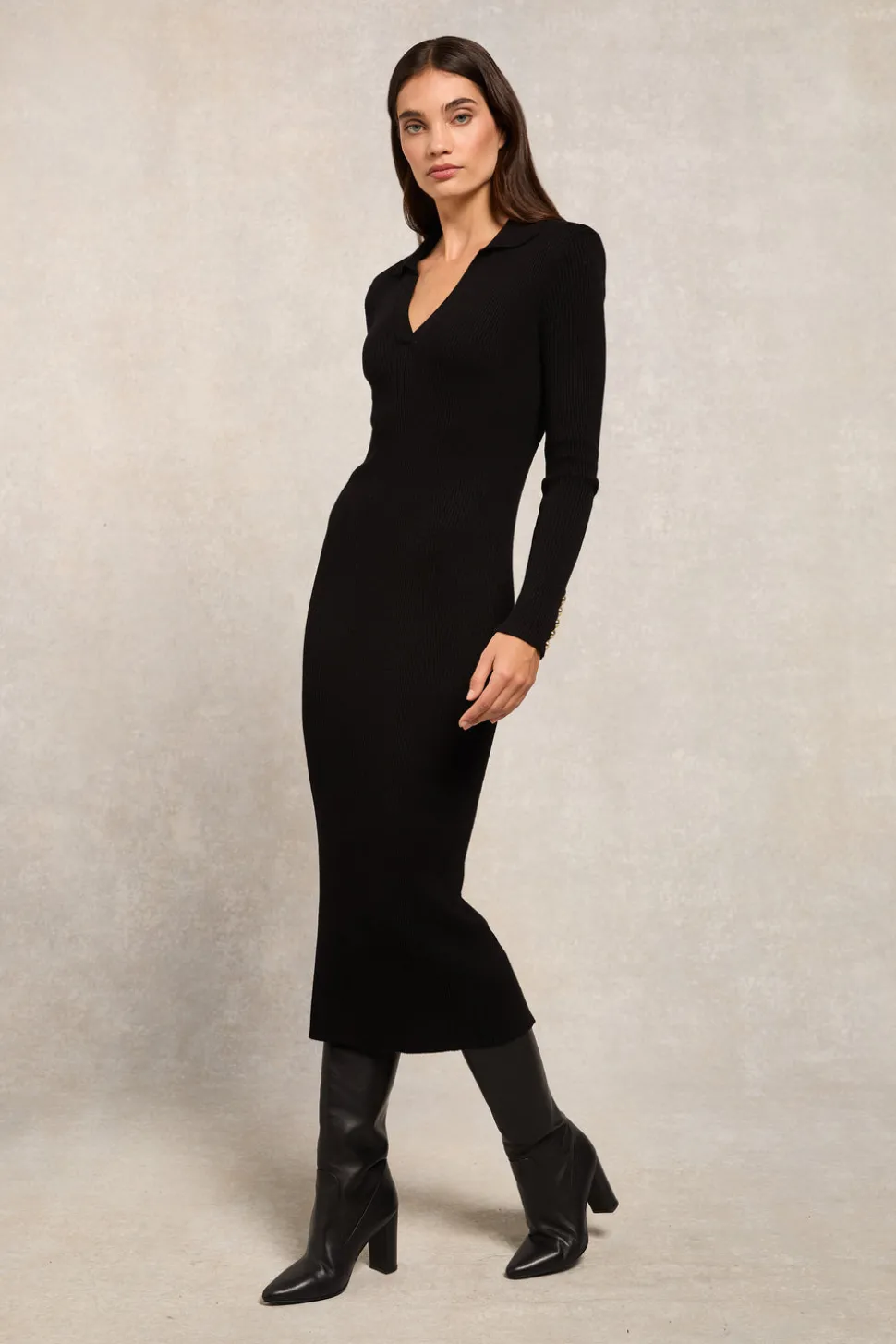 Knitted Shirt Dress