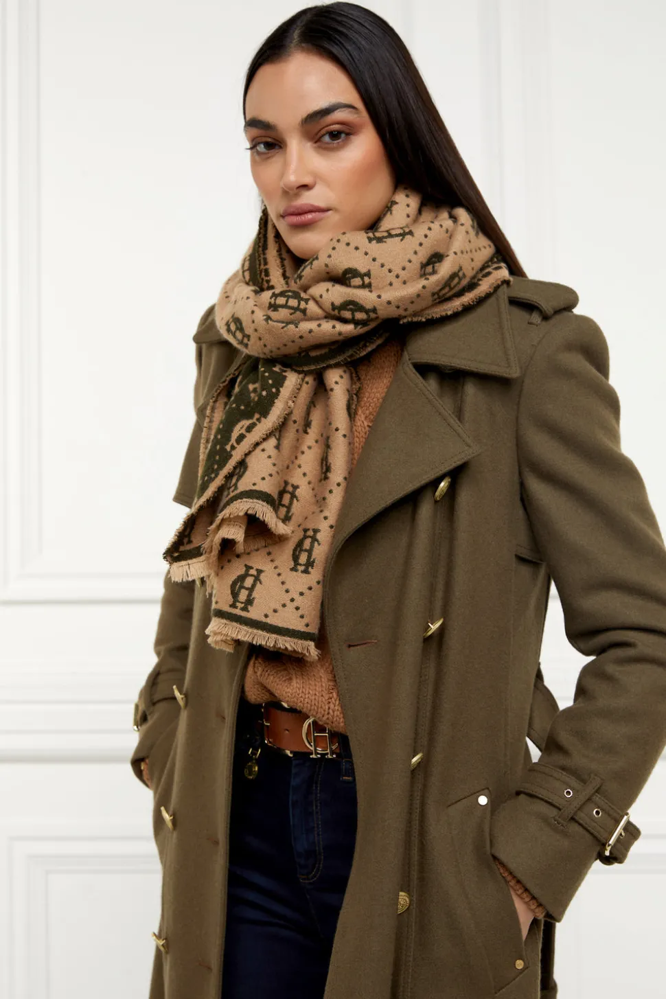 Lightweight Monogram Scarf