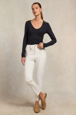 Long Sleeve V-Neck Tee