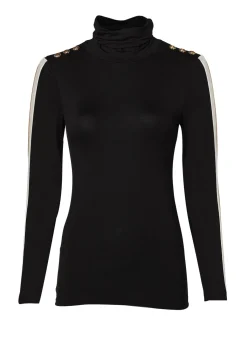 Panel Long Sleeve Roll Neck