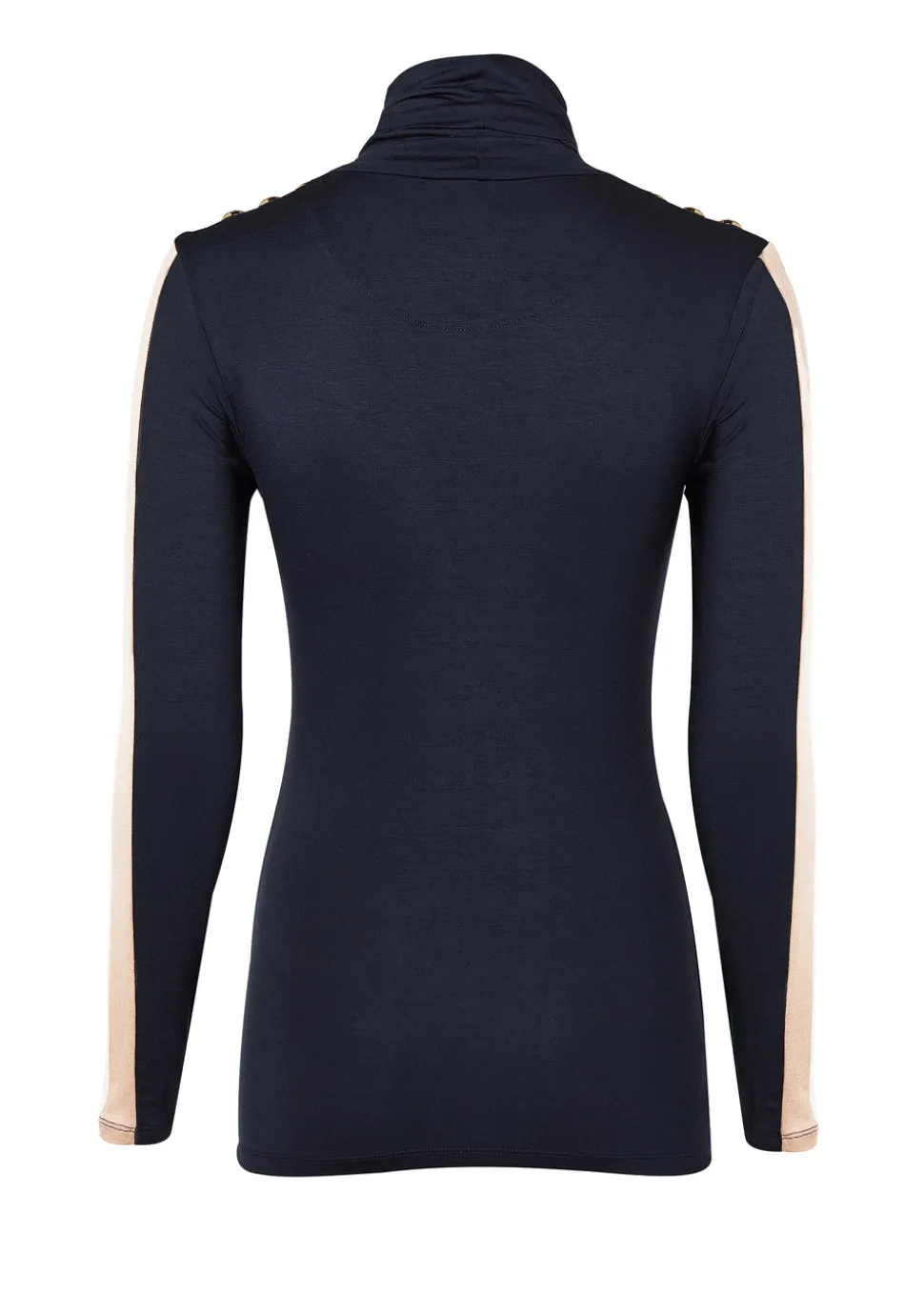 Panel Long Sleeve Roll Neck
