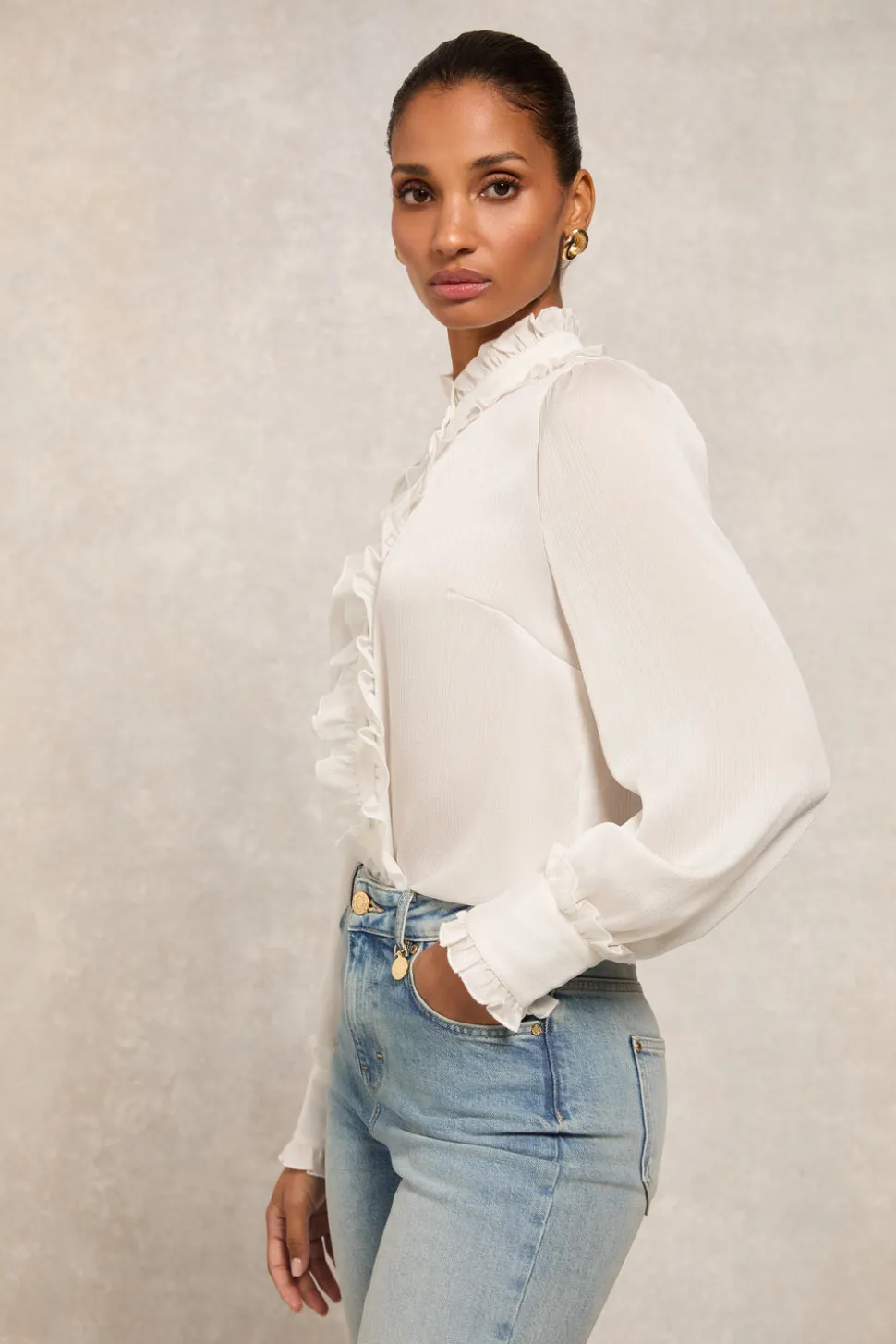 Ruby Ruffle Shirt