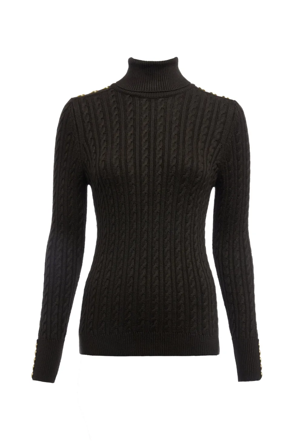 Seattle Roll Neck Cable Knit