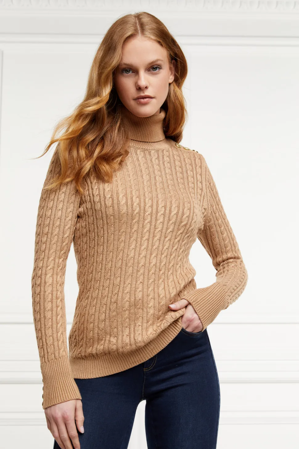 Seattle Roll Neck Cable Knit