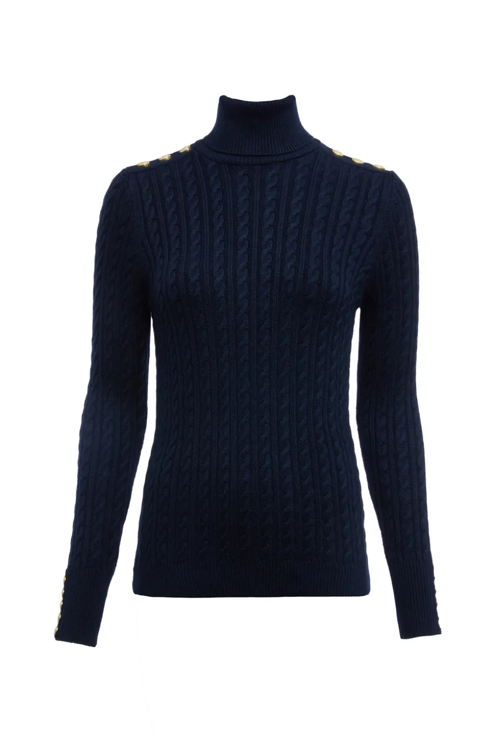 Seattle Roll Neck Cable Knit