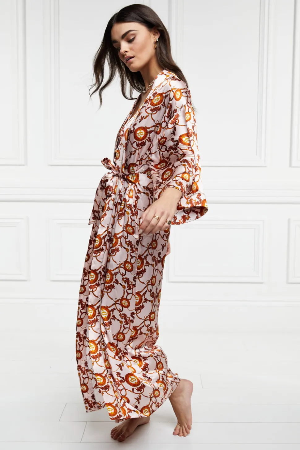Silk Full Length Dressing Gown