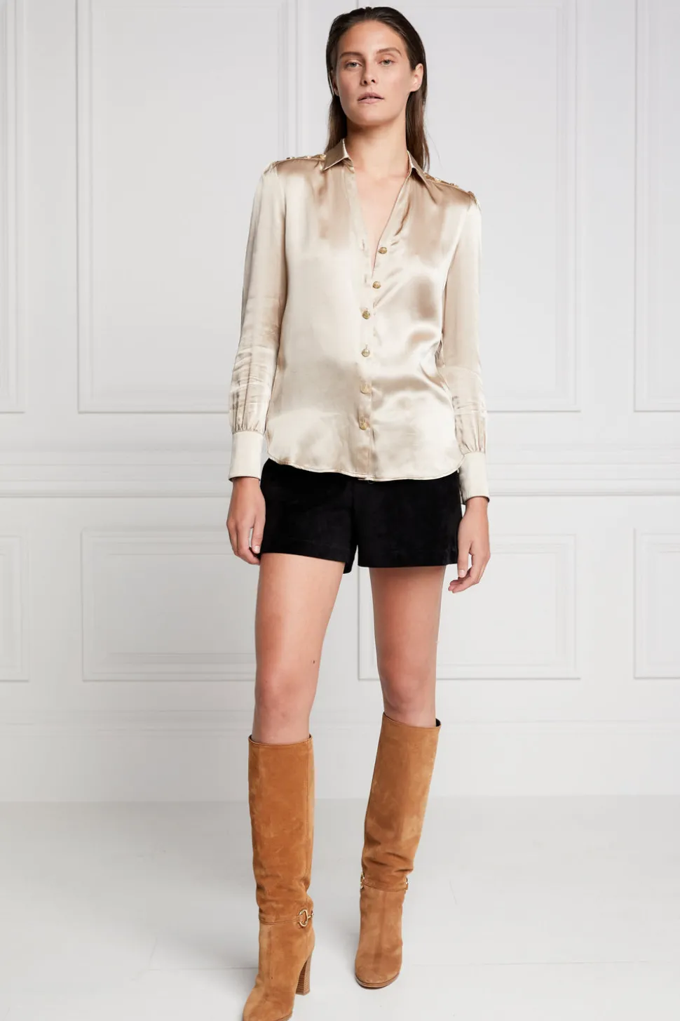 Silk V-Neck Blouse