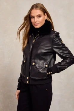 Sloane Leather Bomber