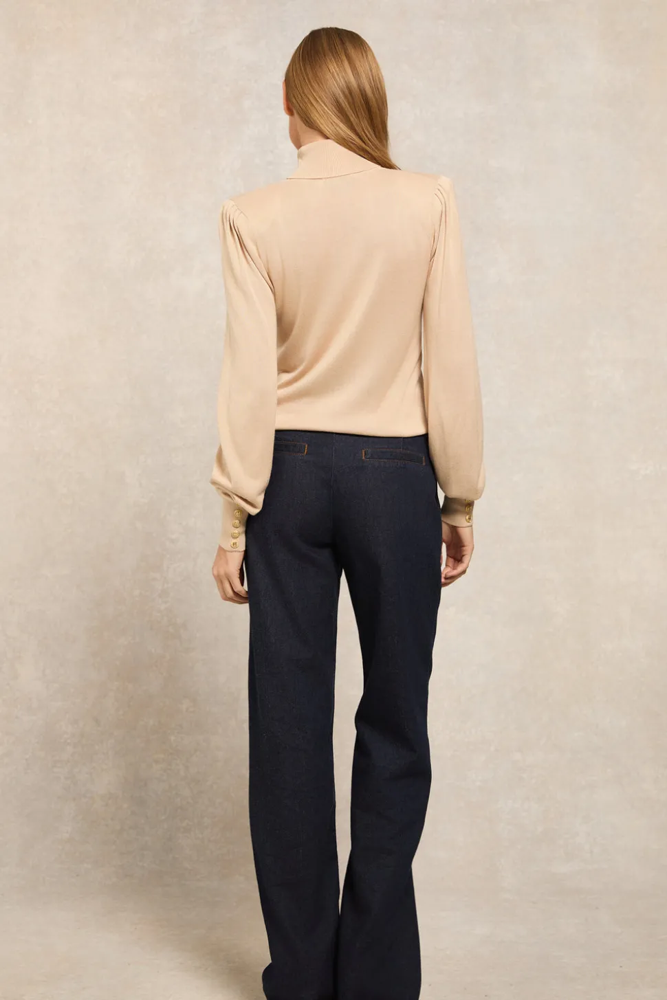 Structured Kelsie Roll Neck Knit