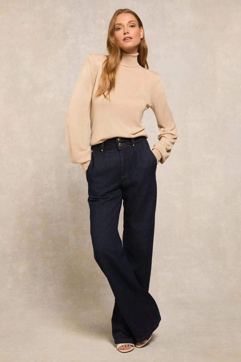 Structured Kelsie Roll Neck Knit