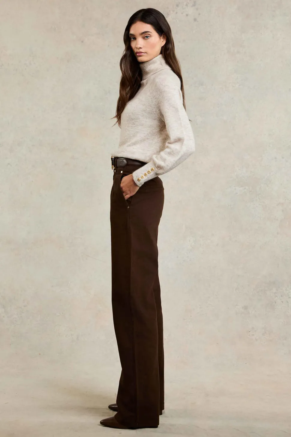 Tailored Wide Leg Jean